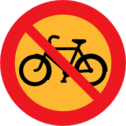 Icône rond interdit vélo route à télécharger gratuitement