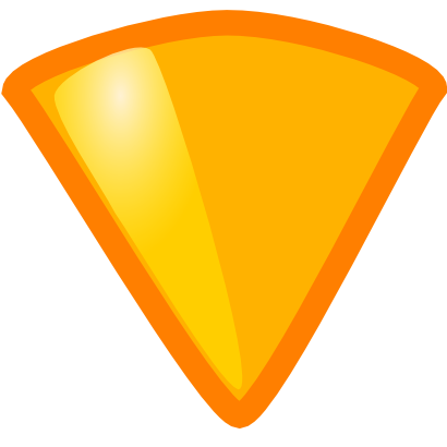 Icône orange flèche bas à télécharger gratuitement
