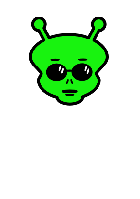 Icône vert alien lunette à télécharger gratuitement