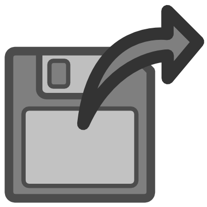 Icône gris flèche droite disquette à télécharger gratuitement