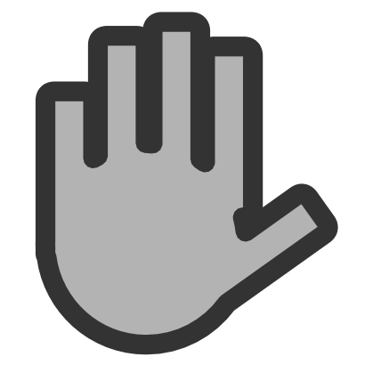 Icône gris main stop à télécharger gratuitement