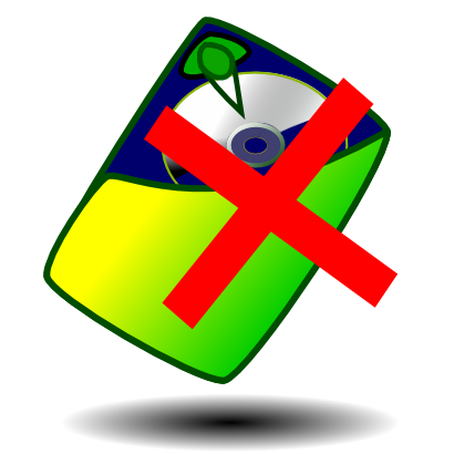 Icône rouge croix ordinateur disque à télécharger gratuitement