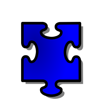 Icône bleu puzzle à télécharger gratuitement