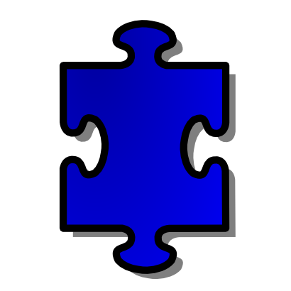 Icône bleu puzzle à télécharger gratuitement