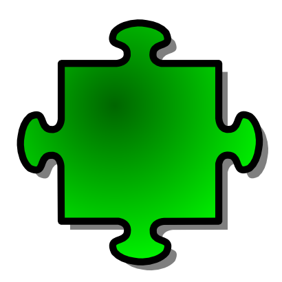 Icône vert puzzle à télécharger gratuitement