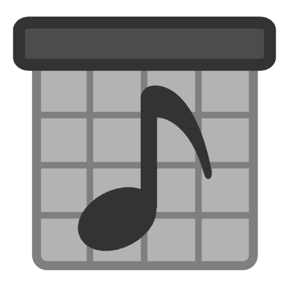Icône musique note gris carré à télécharger gratuitement