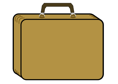 Icône marron valise à télécharger gratuitement