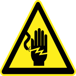 Icône pictogramme main électrique triangle risque à télécharger gratuitement