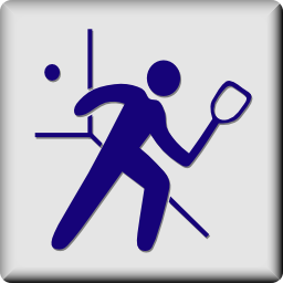 Icône homme sport squash raquette balle à télécharger gratuitement