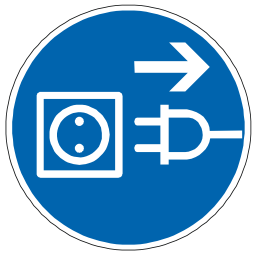 Icône bleu pictogramme protection prise électrique à télécharger gratuitement