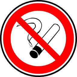 Icône rouge rond interdit cigarette fumée à télécharger gratuitement