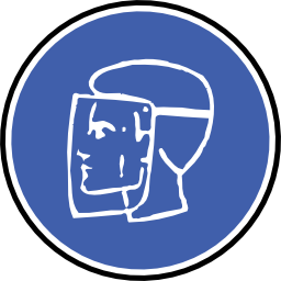 Icône casque bleu rond protection à télécharger gratuitement