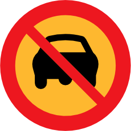 Icône rond interdit voiture route à télécharger gratuitement