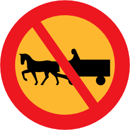 Icône rond cheval interdit charette à télécharger gratuitement