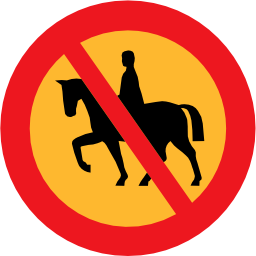 Icône rond cheval interdit cavalier à télécharger gratuitement