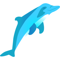 Icône bleu animal dauphin à télécharger gratuitement
