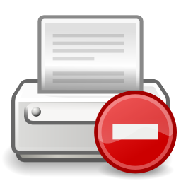 Icône feuille sens interdit imprimante à télécharger gratuitement