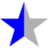 Icône bleu gris demi étoile moitié à télécharger gratuitement