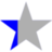 Icône bleu gris étoile partiel à télécharger gratuitement
