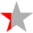 Icône gris rouge étoile partiel à télécharger gratuitement
