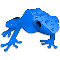Icône bleu animal grenouille à télécharger gratuitement