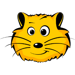 Icône jaune tête animal hamster à télécharger gratuitement