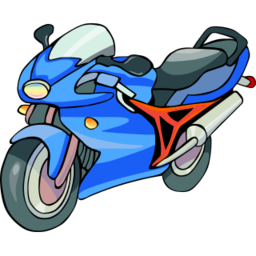Icône bleu moto à télécharger gratuitement