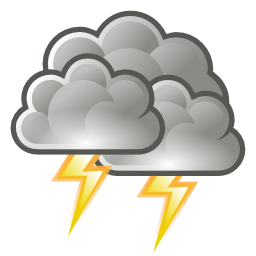 Icône météo nuage éclair orage à télécharger gratuitement