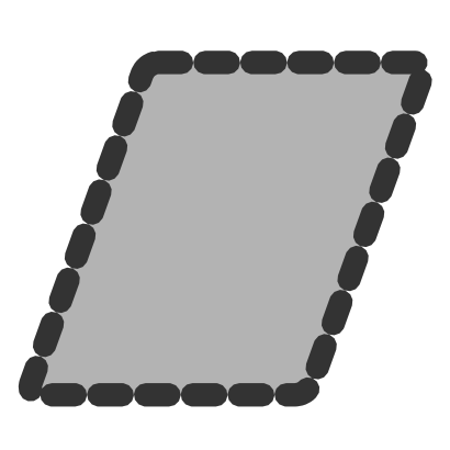 Icône gris parallélogramme à télécharger gratuitement