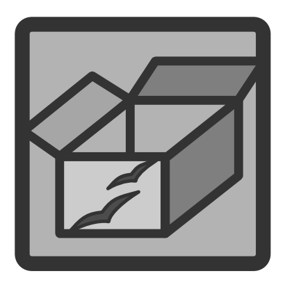Icône gris carré boite à télécharger gratuitement