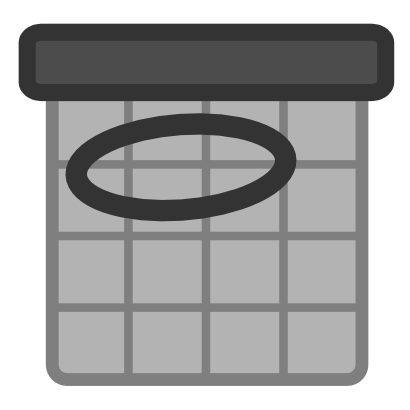 Icône gris calendrier cercle à télécharger gratuitement