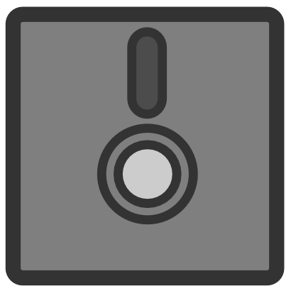Icône gris carré disquette à télécharger gratuitement