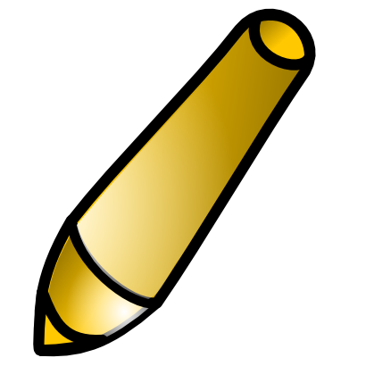 Icône jaune crayon à télécharger gratuitement