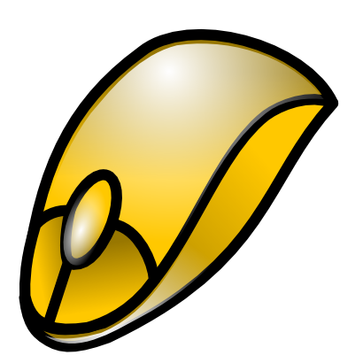 Icône jaune souris à télécharger gratuitement