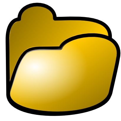 Icône jaune dossier à télécharger gratuitement