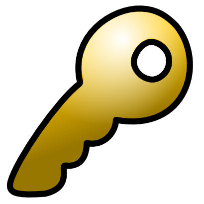 Icône jaune clé à télécharger gratuitement