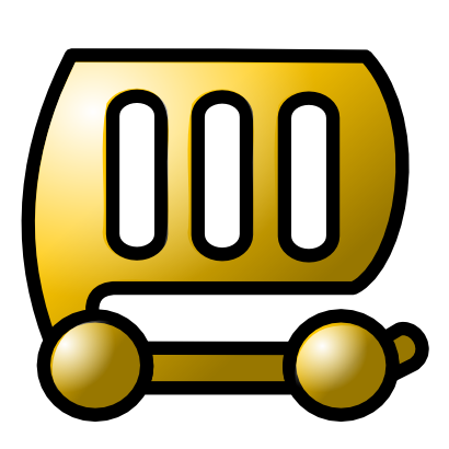 Icône jaune chariot à télécharger gratuitement