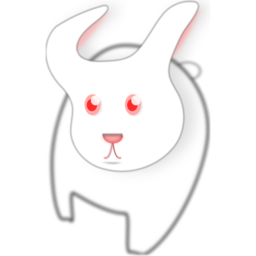 Icône rouge œil animal blanc lapin à télécharger gratuitement