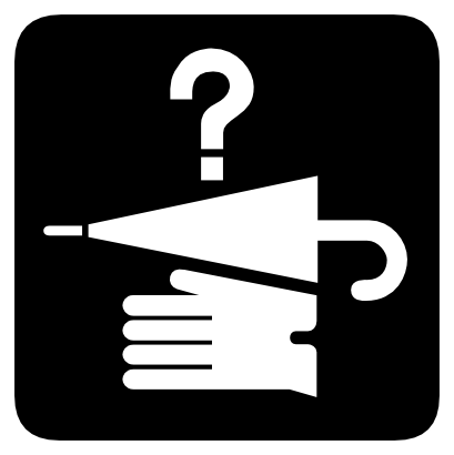 Icône point main interrogation gant parapluie à télécharger gratuitement