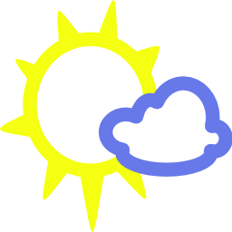 Icône soleil météo nuage à télécharger gratuitement