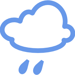 Icône bleu météo nuage pluie à télécharger gratuitement