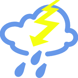 Icône météo nuage pluie éclair orage à télécharger gratuitement