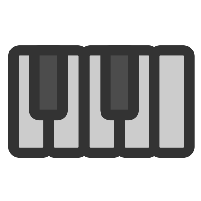 Icône gris clavier piano à télécharger gratuitement