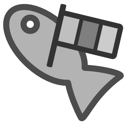 Icône gris poisson drapeau à télécharger gratuitement
