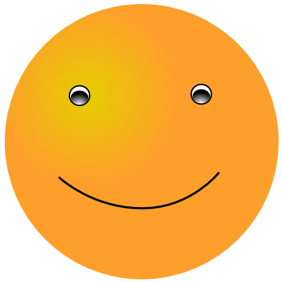 Icône orange visage smiley sourire à télécharger gratuitement