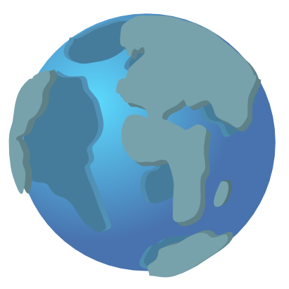 Icône terre bleu continent à télécharger gratuitement