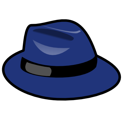 Icône bleu chapeau vêtement à télécharger gratuitement