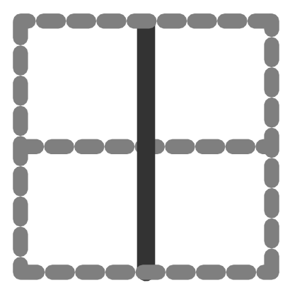 Icône gris carré trait grille à télécharger gratuitement