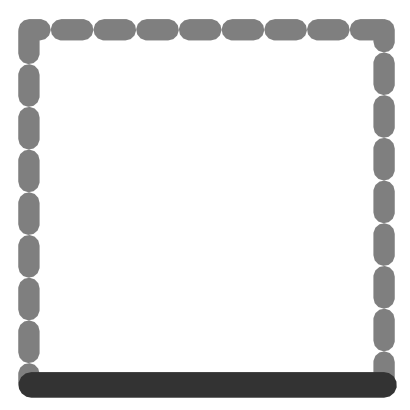 Icône gris carré trait grille à télécharger gratuitement