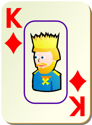 Icône jeu carte carreau roi à télécharger gratuitement